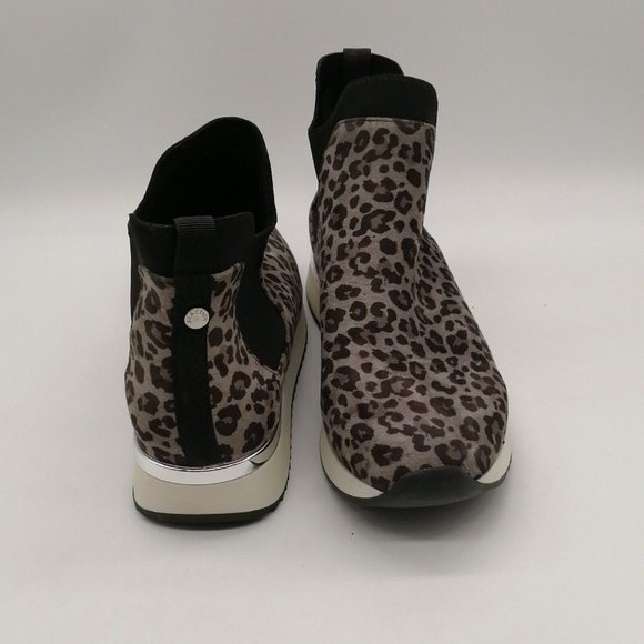 Kenneth Cole Reaction Womens Cameron Chelsea Sneakers Gray Black Leopard‎ 8.5M - Picture 3 of 9
